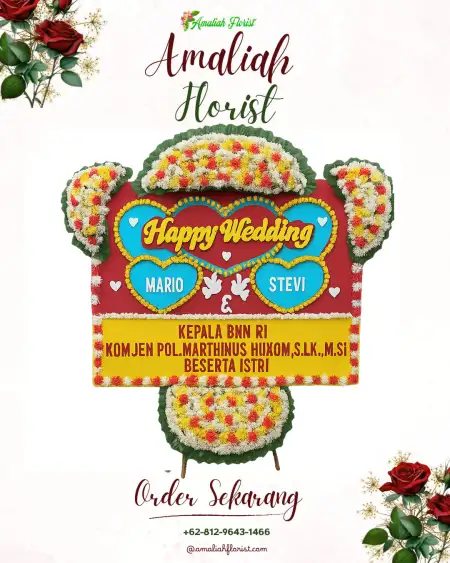 Papan Bunga Pernikahan Geplak